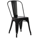 POLY & BARK EM-112-BLK-X4 Trattoria Side Chair in Black (Set of 4)