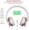 AILIHEN A80 Bluetooth Wireless Headphones Over Ear with Mic Hi-Fi Stereo Wired Foldable Headsets, Soft Earpads, Support with TF Card/MP3 Mode, 25H Playtime for Travel TV PC Cellphone (Rose Gold)