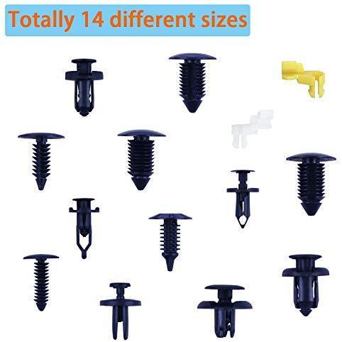 ROLINGER Auto Clips Car Vent Body Clips Retainer Push Kit - 421Pcs Car Panel Trim Plastic Fasteners Rivet Kits Universal for Ford GM Toyota Honda Chrysler ¡­