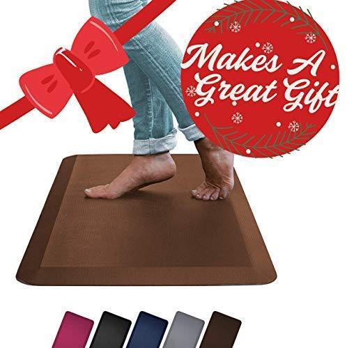 Anti Fatigue Comfort Floor Mat -Commercial Grade Quality Perfect for Standup Desks, Kitchens, and Garages - Relieves Foot, Knee, and Back Pain (20x39x3/4-Inch, Black) by Veracity & Verve