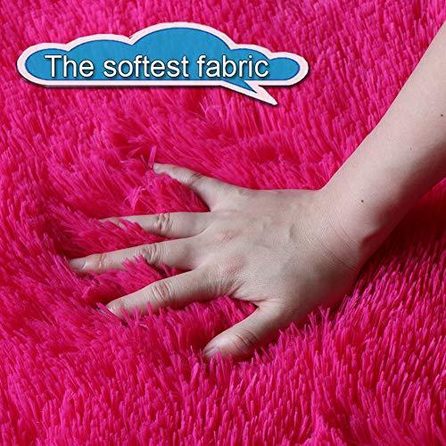 PAGISOFE Soft Girls Room Rug Baby Nursery Decor Kids Room Carpet 4' x 5.3',Pink