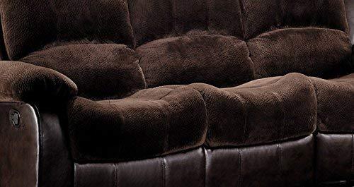 Homelegance Resonance 83" Bonded Leather Double Reclining Sofa, Brown