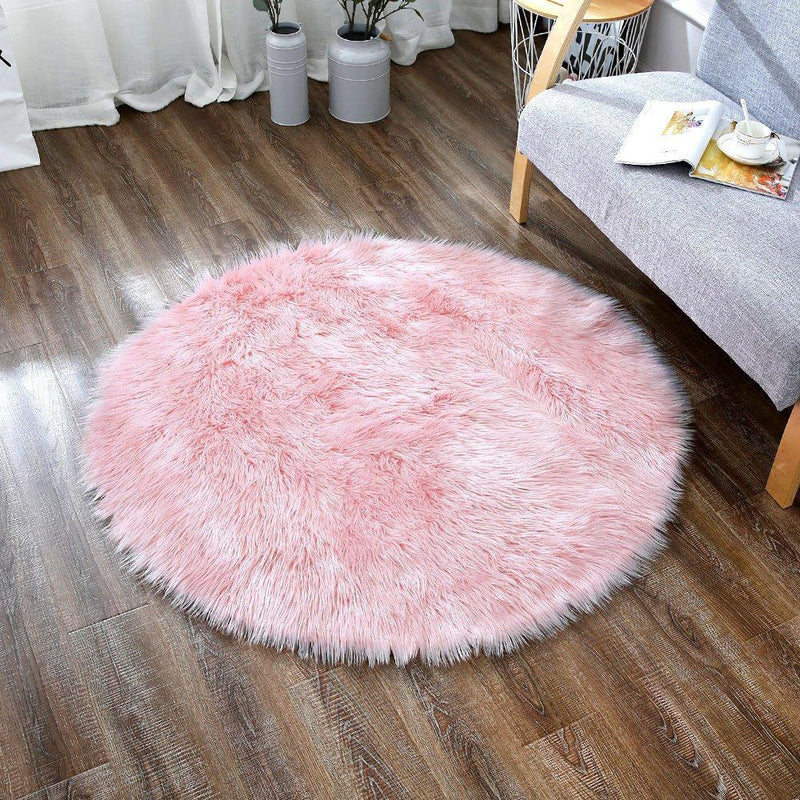 OJIA Deluxe Soft Fuzzy Fur Rugs Faux Sheepskin Shaggy Area Rugs Fluffy Modern Kids Carpet for Living Room Bedroom Sofa Bedside Decor(2 x 3ft, Grey)