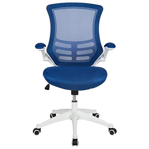 Flash Furniture Mid-Back Black Mesh Swivel Ergonomic Task Office Chair with Flip-Up Arms - BL-X-5M-BK-GG