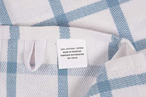 KAF Home Mixed Flat & Terry Kitchen Towels | Set of 6 18 x 28 Inches | 4 Flat Weave Towels for Cooking and Drying Dishes and 2 Terry Towels, for House Cleaning and Tackling Messes and Spills (Teal)