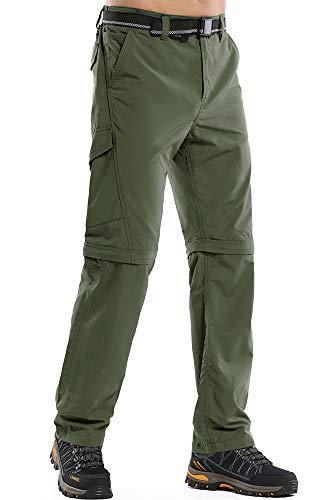 Mens Hiking Pants Adventure Quick Dry Convertible Lightweight Zip Off Fishing Travel Mountain Trousers