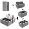 Homyfort Foldable Cloth Storage Box Closet Dresser Drawer Organizer Cube Basket Bins Containers Divider with Drawers for Underwear, Bras, Socks, Ties, Scarves, Set of 6, Grey