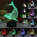 3D Illusion Animal Giraffe Remote Control LED Desk Table Night Light Lamp 7 Color Touch Lamp Kiddie Kids Children Family Holiday Gift Home Office Childrenroom Theme Decoration by HUI YUAN