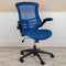 Flash Furniture Mid-Back Black Mesh Swivel Ergonomic Task Office Chair with Flip-Up Arms - BL-X-5M-BK-GG