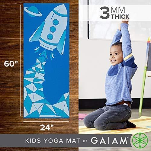 Gaiam Kids Yoga Mat Exercise Mat, Yoga for Kids with Fun Prints - Playtime for Babies, Active & Calm Toddlers and Young Children (60" L x 24" W x 3mm Thick)