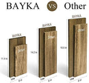 BAYKA Floating Shelves Wall Mounted, Rustic Wood Wall Shelves Set of 3 for Bedroom, Bathroom, Living Room, Kitchen