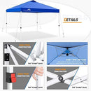 EAGLE PEAK 10’ x 10' Pop Up Canopy Tent Instant Outdoor Canopy Straight Leg Shelter with 100 Square Feet of Shade (White)