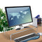 Clear Acrylic Computer Monitor Stand Holder, Acrylic Monitor Riser for Office Home Desktop, Desktop Computer Monitor Stands for Laptop Screen TV Monitor, Keyboard Storage, Desk Riser Shelf Sturdy