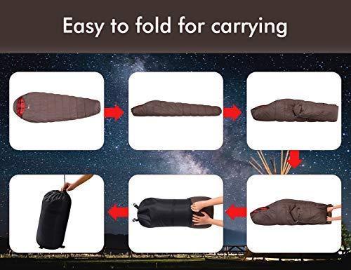 FIRSERMO Electric Heated Sleeping Bag Lightweight Portable Waterproof Comfort Mummy Bags, Perfect for Adults Camping/Hiking