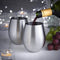 Stainless Steel Wine Glasses 20 oz HOMESTEC Premium Grade 18/8 (Set of 2) Unbreakable Stainless Steel Wine Cups for Daily & Outdoor Parties Picnic Events