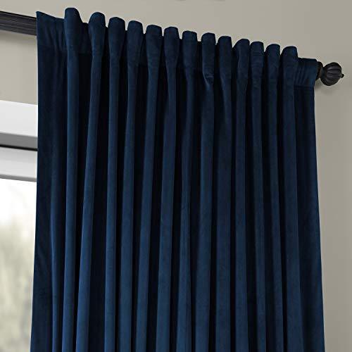 Half Price Drapes VPCH-VET1211-84 Signature Doublewide Blackout Velvet Curtain, Amber Gold, 100 X 84