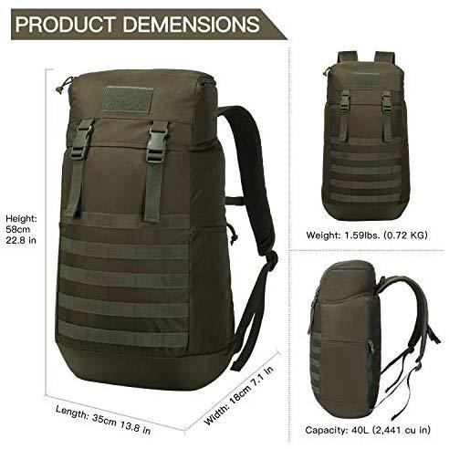 Aveler 40L Lightweight Camping Hiking Backpack MOLLE Compatible Water-Resistance Traveling Daypack