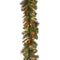 National Tree 9 Foot by 10 Inch Crestwood Spruce Garland with Silver Bristle, Cones, Red Berries and 50 Clear Lights (CW7-306-9A-1)