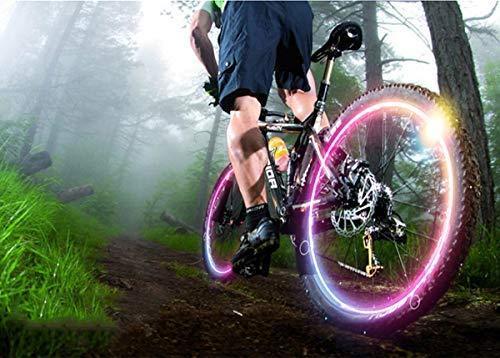 Gechiqno 4 Pair LED Wheel Lights - Car Bike Wheel Tire Tyre Valve Dust Cap, Safety, Waterproof, Motion Activated, Spoke Flash Lights Car Valve Stems & Caps Accessories