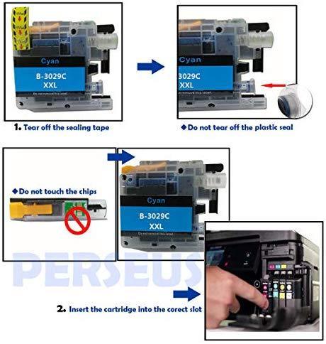 PERSEUS Compatible Ink Cartridge Replacement for Brother LC3029 Super High Yield XXL, Works with MFC-J6935DW MFC-J5830DW MFC-J6535DW MFC-J5930DW MFC-J5830DWXL Printer, LC3029BK LC30293PKS Pack of 4