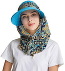 ICOLOR Sun Cap Sun Flap Hats Outdoor 360°Sun UPF 50+ Women Lady Wide Brim Cap Visor Hats UV Protection Summer Sun Hats