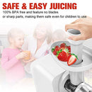 Mooka Juicer, Slow Masticating Juicer Extractor, Juice Fountain, Cold Press Juicer Machine with Quiet Motor & Reverse Function, High Juice Yield, Extract Healthy Nutrition from Fruits and Vegetables