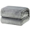 Bedsure Flannel Fleece Luxury Blanket Grey Queen Size Lightweight Cozy Plush Microfiber Solid Blanket