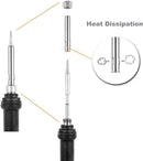 Vastar Soldering Iron Kit, Full Set 60W 110V Soldering Welding Iron Kit - Adjustable Temperature, 5pcs Different Tips, Desoldering Pump, Stand, Anti-static Tweezers and Additional Solder Tube