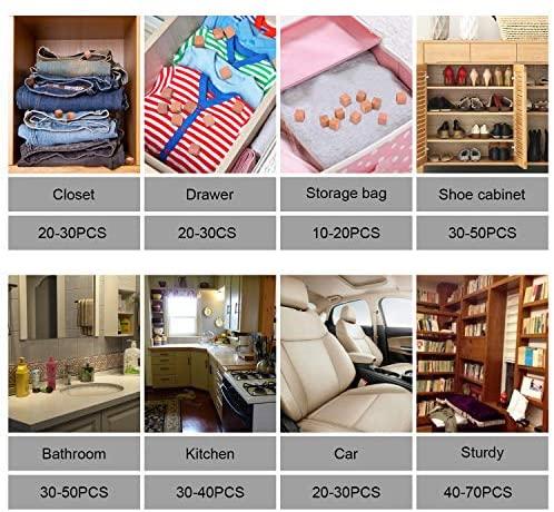 ACMETOP 46 Pack Cedar Blocks, 100% Natural Cedar Blocks for Clothes Storage, Aromatic Cedar Balls, Storage Accessories Closet & Drawers