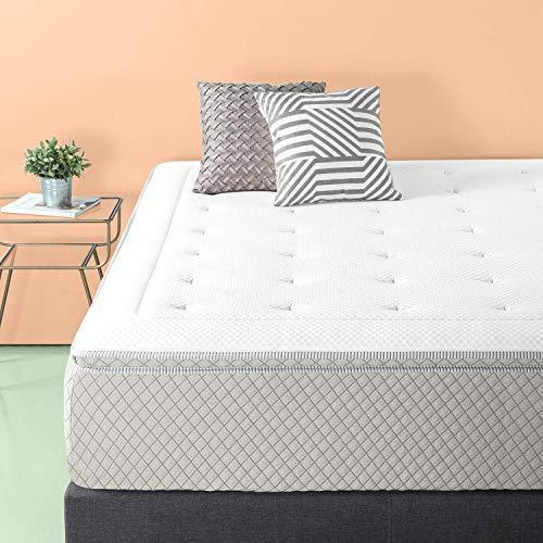 Zinus 2.5 Inch Green Tea Memory Foam Quilted Mattress Pad for Mattresses 12 Inches and under, Mattress Topper Rejuvenator, King