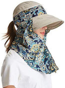 ICOLOR Sun Cap Sun Flap Hats Outdoor 360°Sun UPF 50+ Women Lady Wide Brim Cap Visor Hats UV Protection Summer Sun Hats