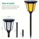 TomCare Solar Torches Lights, Waterproof Flickering Flame Solar Outdoor Lights Landscape Decoration Solar Torch Light Dusk to Dawn Auto On/Off Solar Spotlight for Yard Pool Garden Patio Deck