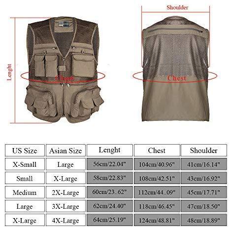 LOOGU Outdoor Fly Fishing Vest with Multi-Pockets for Fishing,Hunting, Hiking, Climbing, Traveling, Photography