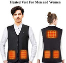 Veczom Heated Vest Heated Jacket Electric Heating Vest for Men Women USB Charging Lightweight Outdoor Hike Fishing Camping Hunting Washable Warm Clothes (Battery NOT Included)