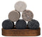 Whiskey Chilling Stones - Set of 6 Handcrafted Premium Granite Round Sipping Rocks - Hardwood Presentation & Storage Tray - Perfect Gift by R.O.C.K.S. by ROCKS WHISKEY CHILLING STONES