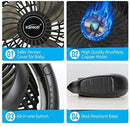 MOSAJIE Rechargeable Fan Mini Desk Fan Rotating, 3 Speeds USB Personal Fan Portable Small Table Quiet Fan with Truly Long Battery Life, Strong Wind Desktop Fan for Travel Camping Office Home (Black)