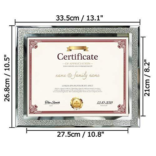 Amazing Roo 2 Pack 8.5x11 Picture Frames Tabletop Display 8.5 by 11 Inch Document Certificates Diploma Glass Photo Frame