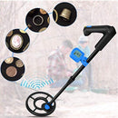 DR.ÖTEK Easy to Operate LCD Metal Detector for Kids and Beginners, Lightweight, Waterproof Coil, Detects Gold, Sliver, Coins, Artifacts, for Junior-Includes Shovel and Battery-Blue/Black