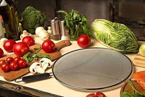 Grease Splatter Screen for Frying Pan 13" - Stops 99% of Hot Oil Splash - Protects Skin from Burns - Splatter Guard for Cooking - Iron Skillet Lid Keeps Kitchen Clean by Veracity & Verve