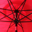 Sunnyglade 9' Solar 24 LED Lighted Patio Umbrella with 8 Ribs/ Tilt Adjustment and Crank Lift System (Red)