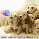 Rosmax Interactive Dog Toy - IQ Treat Ball Food Dispensing Toys for Small Medium Large Dogs Durable Chew Ball - Nontoxic Rubber and Bouncy Dog Ball - Cleans Teeth