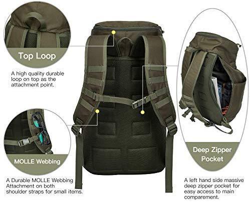 Aveler 40L Lightweight Camping Hiking Backpack MOLLE Compatible Water-Resistance Traveling Daypack