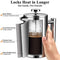 BAYKA French Press Coffee Maker, Stainless Steel 34oz Double-Wall Metal Insulated Coffee Tea Makers with 4 Level Filtration System, Rust-Free, Dishwasher Safe