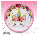 Unicorn Party Supplies Set - Serves 16 - Perfect For Birthday Girls, Baby Showers, and First Birthday Party Favors -Original sleepy Unicorn Party Supply Set by Funky Fledgling