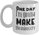 Cup Funny Chef Cook One Day I'm Gonna Make The Onions Cry Pampered Chuzy Chef X Chef Chefs Master Italian Chefs Swedish Coffee Mug 330Ml Ceramic Mug Porcelain Cup Porcelain Mug Bir