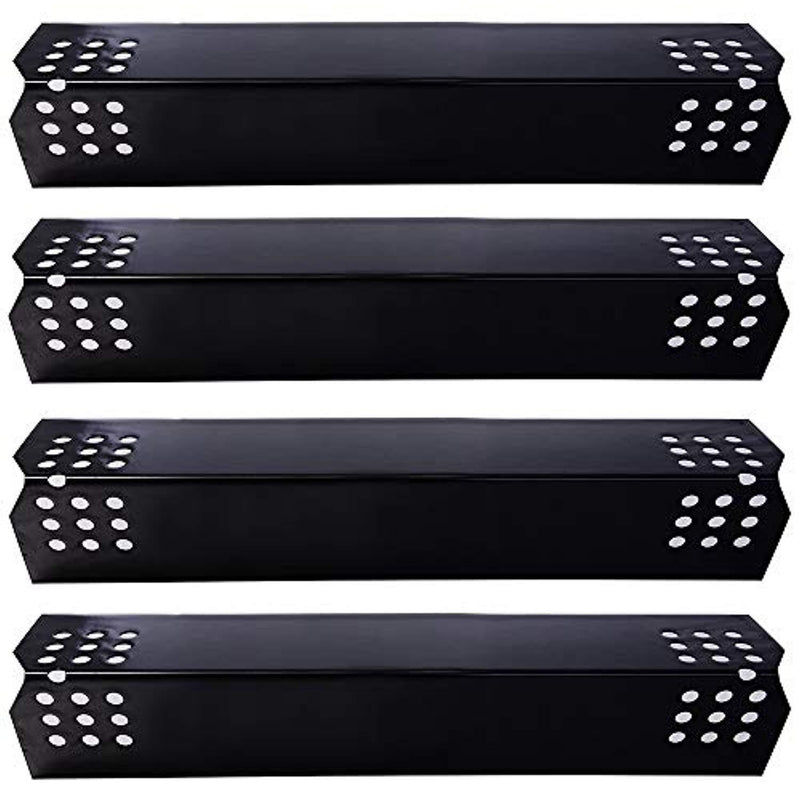 Votenli P9737A (4-Pack) Porcelain Steel Heat Plate, Heat Shield, Heat Tent, Burner Cover, Vaporizor Bar Replacement for Select Grill Master 720-0697, 720-0737 and Uberhaus(14 9/16 x 3 3/8)