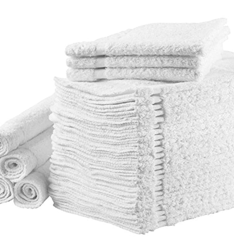 Alurri Bath Mat - 2 Pack - Machine Washable Cotton BathMats - Quick Dry Shower/Bathtub Step Out Bath Rug - Soft, Plush & Super Absorbent - Hotel, Spa Bathroom Floor Towel Mat (20x30, Washcloth)