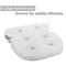 Bath Pillow Bathtub Spa Pillow, Non-slip 6 Large Suction Cups, Extra Thick for Perfect Head, Neck, Back and Shoulder Support by Idle Hippo, Fits All Hot Tub, Whirlpool,...