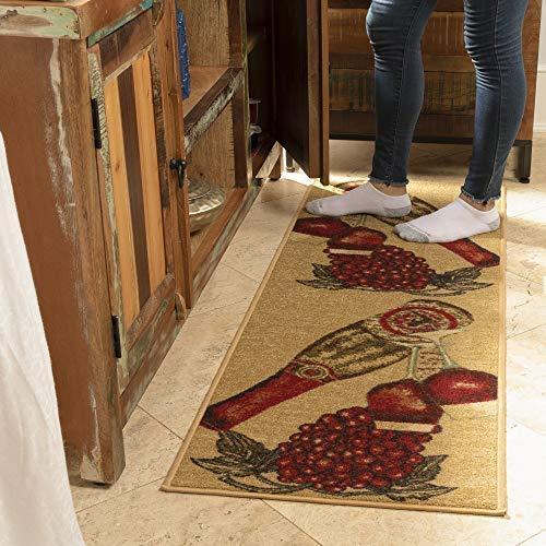 Ottomanson siesta collection runner rug, 20"X59", Beige Kitchen Chef