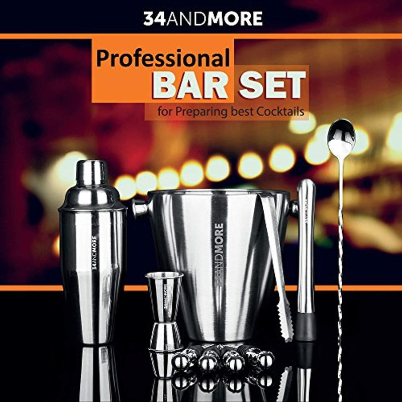 Bar Set 17-Pcs Jumbo Bartender Kit – Premium Cocktail Set Mixology Kit for Bar and Home - Best All-In-One Cocktail Shaker Set - Bartender Mixology Barware Set for Men and Women - Bar Tools Martini Kit